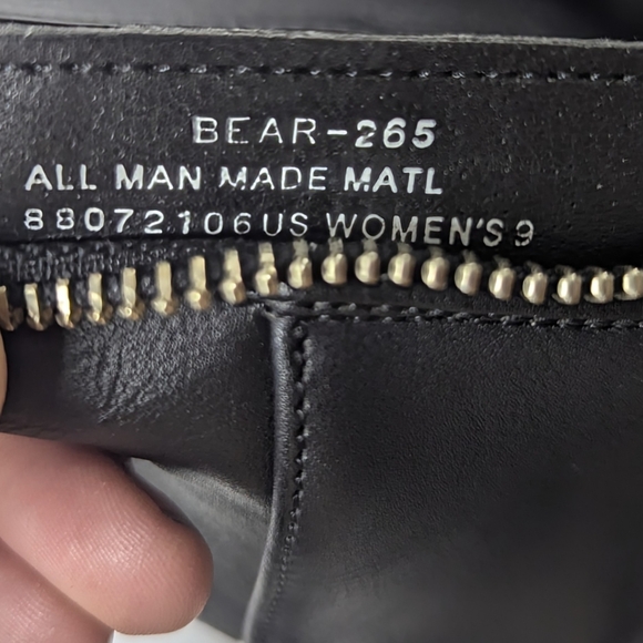 Demonia Bear-265 Front Lace Mid Calf Platform Boots Black Vegan Leather - Picture 8 of 11